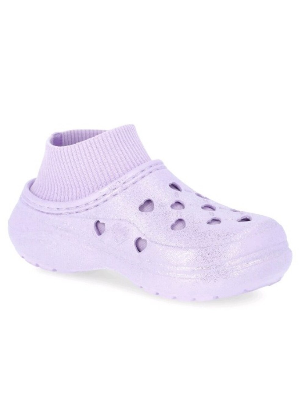 Justice Lavender Slip-On Clog with Knit Collar